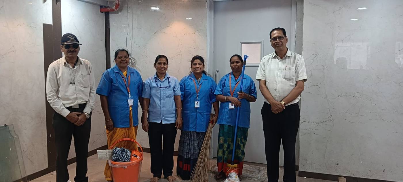 KHS housekeeping team on site